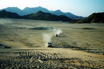 Bei der Fahrt mit den Jeeps durch die Ägyptische Wüste.