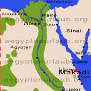 Karte der geographischen Lage Makadi in Ägypten am Roten Meer