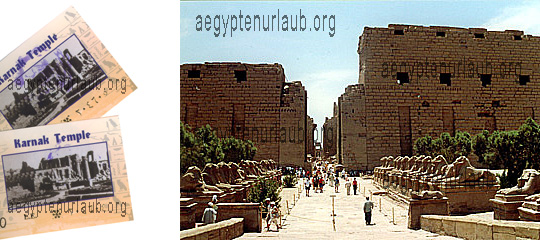 Karnak- Tempel in Luxor, Ägypten und Eintrittskarten