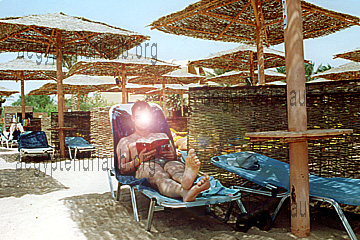 Strandliegen am Hotel Sol Y Mar Makadi Sun, Ägypten